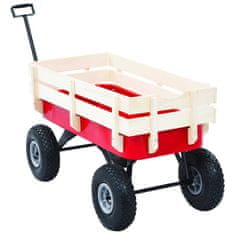 Vidaxl Ročni voziček 150 kg rdeč
