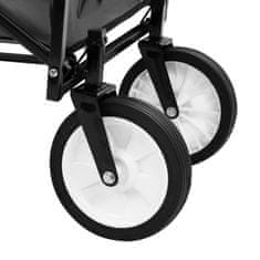 shumee Zložljiv ročni voziček jeklen siv