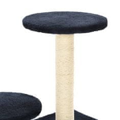 Vidaxl Mačje drevo s praskalniki iz sisala 60 cm temno modre barve