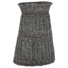 Vidaxl Mačja košara 3-delna z blazinami siva 47x34x60 cm naravna vrba