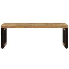 Vidaxl Klubska mizica 100x50x35 cm trden mangov les in jeklo