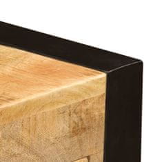 Vidaxl Miza z 2 predaloma 110x50x77 cm trden mangov les