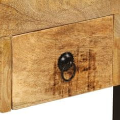 Vidaxl Miza z 2 predaloma 110x50x77 cm trden mangov les