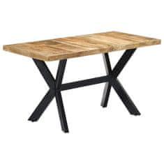 Vidaxl Jedilna miza 140x70x75 cm trden robusten mangov les
