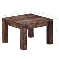 Vidaxl Klubska mizica 50x50x35 cm trden mangov les