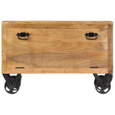 Vidaxl Omarica za čevlje iz trdnega mangovega lesa 86x35x55 cm