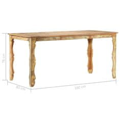 Vidaxl Jedilna miza 160x80x76 cm trden predelan les