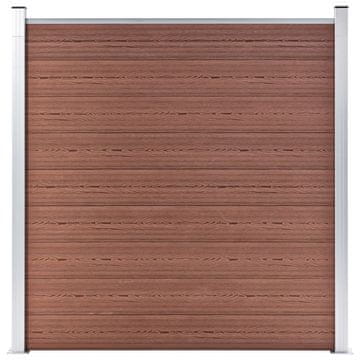Vidaxl Vrtna ograja WPC 180x186 cm rjava