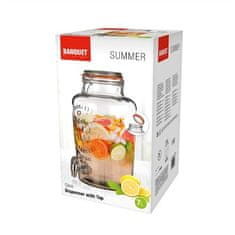 Banquet Summer steklena karafa z ventilom, 7 l