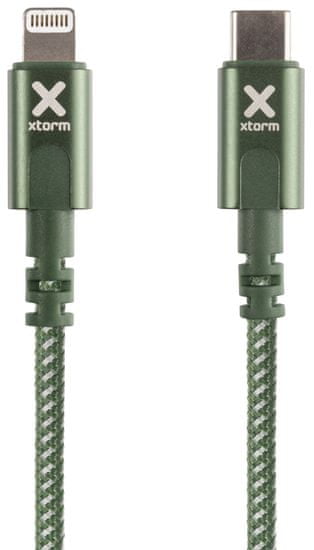 Xtorm kabel Nylon USB-C to Lightning Cable CX2032, 1 m, zelen