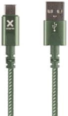 Xtorm kabel Nylon USB to USB-C Cable CX2052, 1 m, zelen