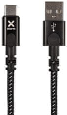 Xtorm kabel Nylon USB to USB-C Cable CX2061, 3 m, črn