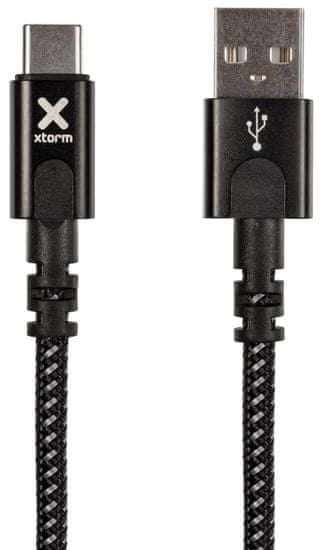 Xtorm kabel Nylon USB to USB-C Cable CX2061, 3 m, črn