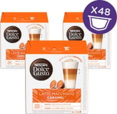 NESCAFÉ Dolce Gusto Latte Macchiato Caramel kapsule za kavo (16 kapsul/ 8 napitkov), trojno pakiranje