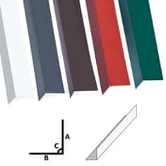 Vidaxl Kotne plošče L-oblike 90° 5 kosov bele 170 cm 100x100 mm