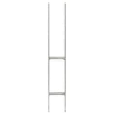 Vidaxl Ograjna sidra 6 kosov srebrna 8x6x60 cm pocinkano jeklo