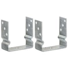 shumee Ograjno sidro 2 kosa srebrno 14x6x15 cm pocinkano jeklo