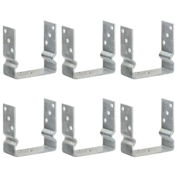 Vidaxl Ograjna sidra 6 kosov srebrna 14x6x15 cm pocinkano jeklo