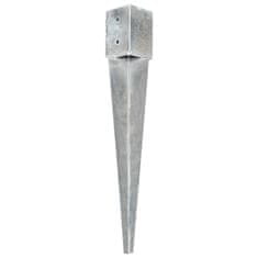Vidaxl Talne konice 12 kosov srebrne 10x10x76 cm pocinkano jeklo
