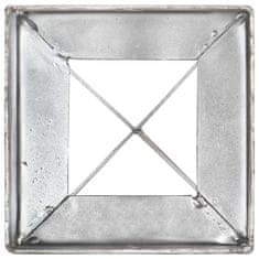 Vidaxl Talne konice 12 kosov srebrne 10x10x76 cm pocinkano jeklo