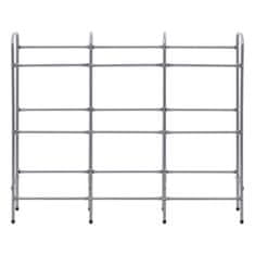 Vidaxl Stojalo za shranjevanje za 9 zabojev srebrno 145x33x116 cm jeklo