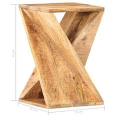 Vidaxl Stranska mizica 35x35x55 cm trden mangov les