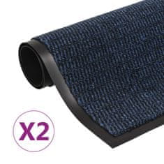 Vidaxl Protiprašni predpražnik 2 x pravokotni taftani 40x60 cm modri