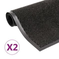 Vidaxl Protiprašni predpražnik 2 x pravokotni taftani 120x180 cm črna
