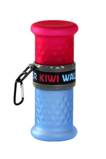 KIWI WALKER potovalna steklenica 2v1, roza/modra