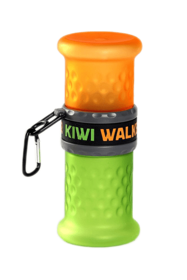 KIWI WALKER potovalna steklenica 2v1, oranžna/zelena