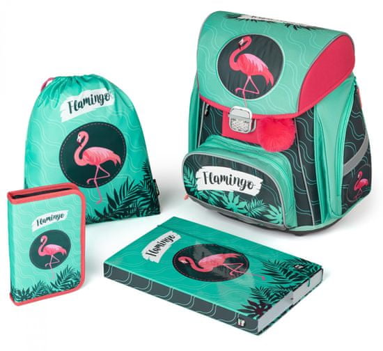 Oxybag šolski komplet Premium Flamingo