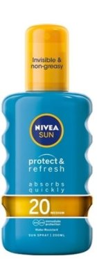 Nivea Invisible Protect & Refresh sprej za sončenje SPF 20, 200 ml