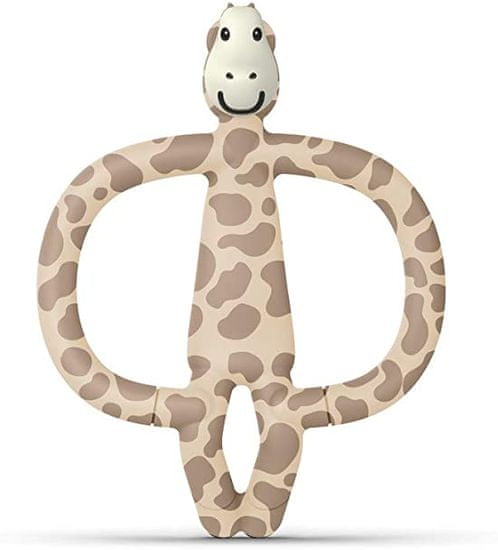 Matchstick Monkey Zofi Žirafa igrača za grizenje, z masažno zobno ščetko