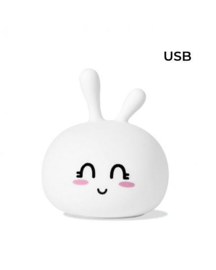 Rabbit&Friends mehka lučka Sladki Zajček, USB, bela