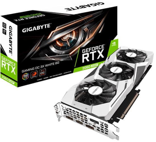 Gigabyte Gaming 3X WHITE 8G GeForce RTX 2060 SUPER, 8 GB GDDR6 grafična kartica (rev. 2.0)