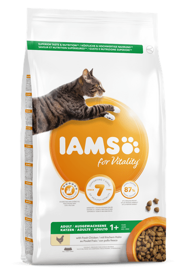 IAMS Vitality hrana za odrasle mačke, s svežim piščancem, 3 kg