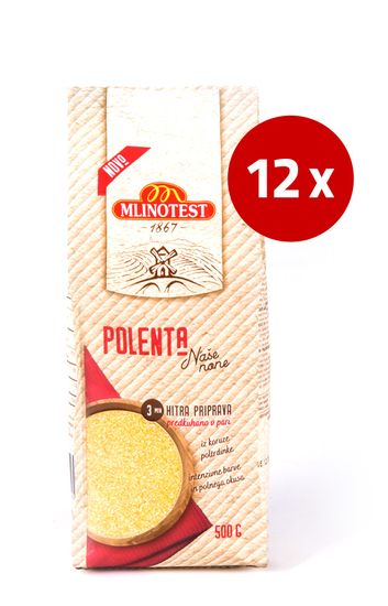 Mlinotest Polenta poltrdinka Naše none, 12 x 500 g