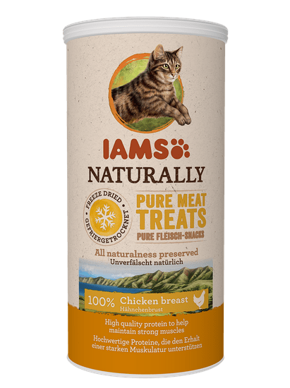 IAMS Naturally Cat Freeze priboljšek za odrasle mačke, sušen piščanec, 25 g
