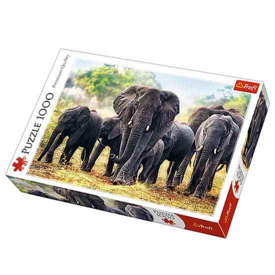 Trefl sestavljanka Afriški sloni, 1000 kosov