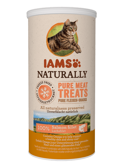 IAMS Naturally Cat Freeze priboljšek za odrasle mačke, posušeni losos, 20 g