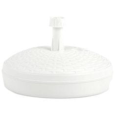 Vidaxl Podstavek za senčnik pesek / voda 20 L bel plastika