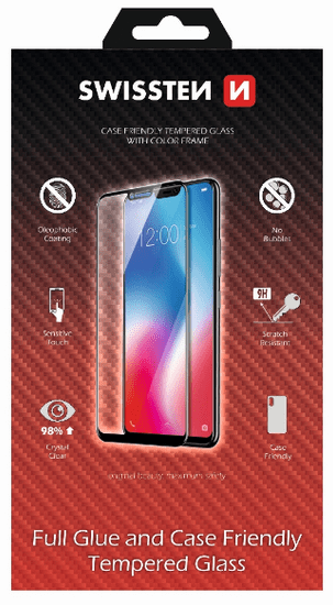 SWISSTEN zaščitno steklo za Huawei P Smart 2019/Honor 10 Lite, črno (54501710)