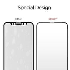 Spigen Full Cover zaščitno steklo za iPhone 11 Pro / XS / X, črna