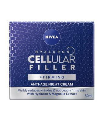 Nivea Hyaluron Cellular Filler nočna krema za obraz, 50 ml