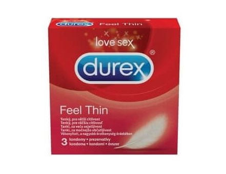 Durex Feel Thin kondomi, 3 kos