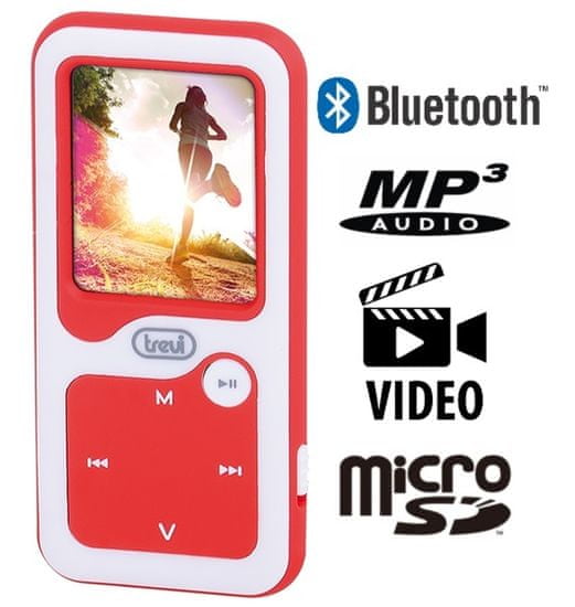 Trevi MPV 1780 SB MP3/video predvajalnik + 8 GB spominska kartica, Bluetooth, belo-rdeč - Odprta embalaža