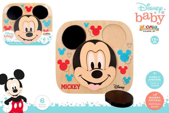 Disney vstavljanka Mickey, lesena, 22 x 20 cm
