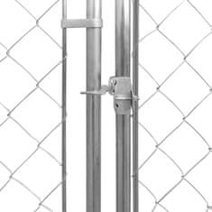 Vidaxl Zunanji pasji boks pocinkano jeklo 950x950x185 cm