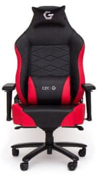 CZC Bastion GX600R gaming stol doublewheel gumirana kolesa nastavljiv sedalni del ergonomska oblika in oblazinjenje