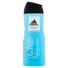 Adidas Hair Face Body After Sport gel za prhanje in šampon 3 v 1, 400 ml